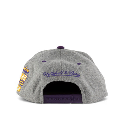 Mitchell & Ness Men's NBA Melton Patch Snapback Lakers Snapback Caps