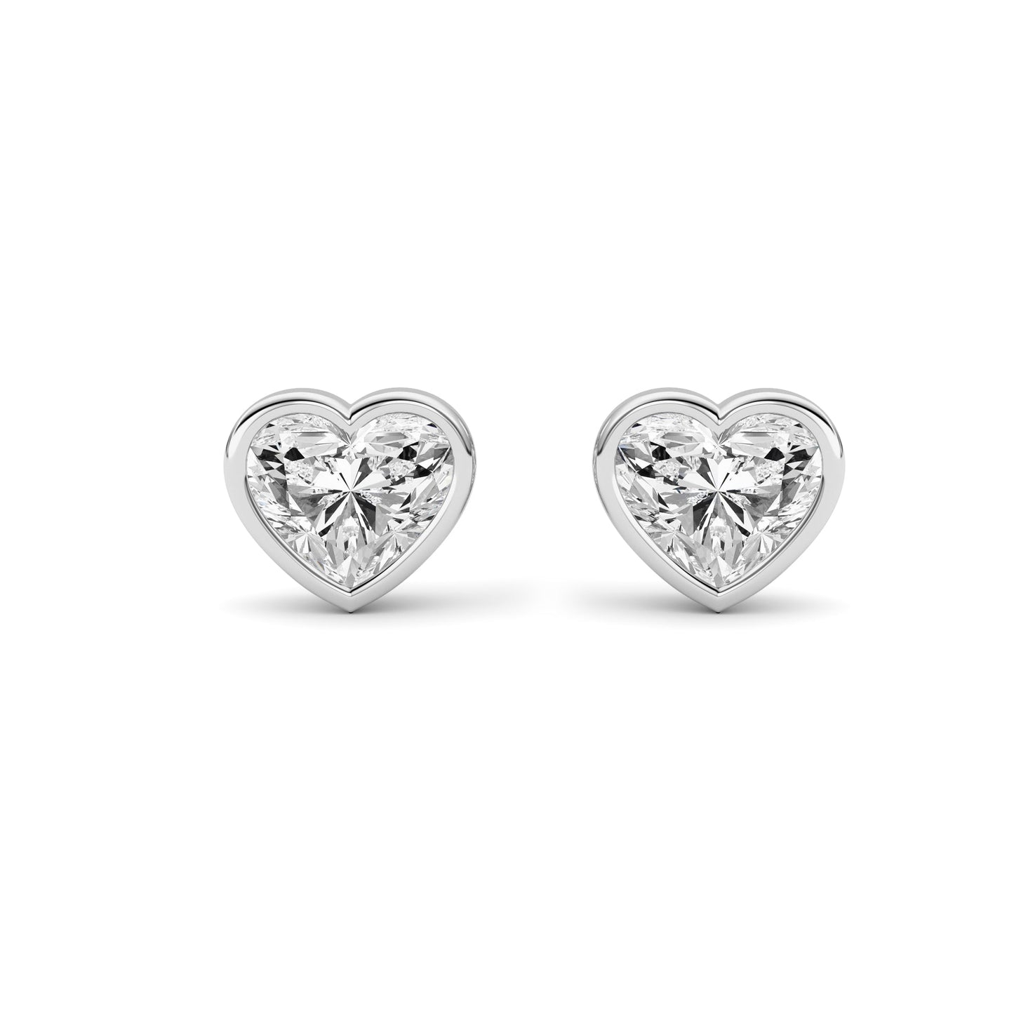 6Cttw Heart Shaped Lab Grown Diamond (F/VS ) StudEarrings in 14K Gold
