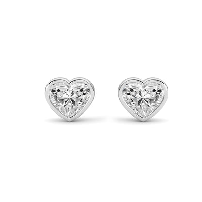 6Cttw Heart Shaped Lab Grown Diamond (F/VS ) StudEarrings in 14K Gold