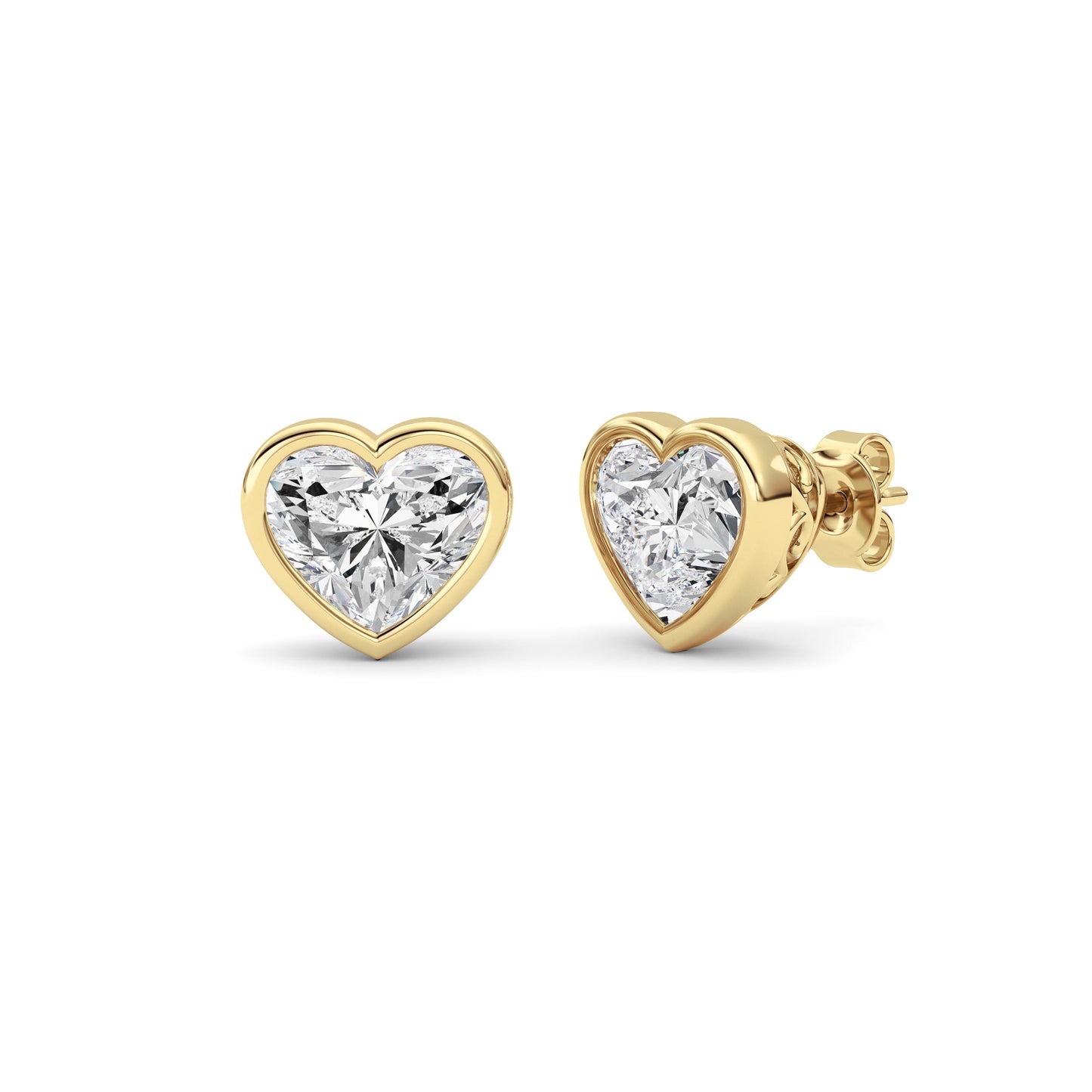 6Cttw Heart Shaped Lab Grown Diamond (F/VS ) StudEarrings in 14K Gold