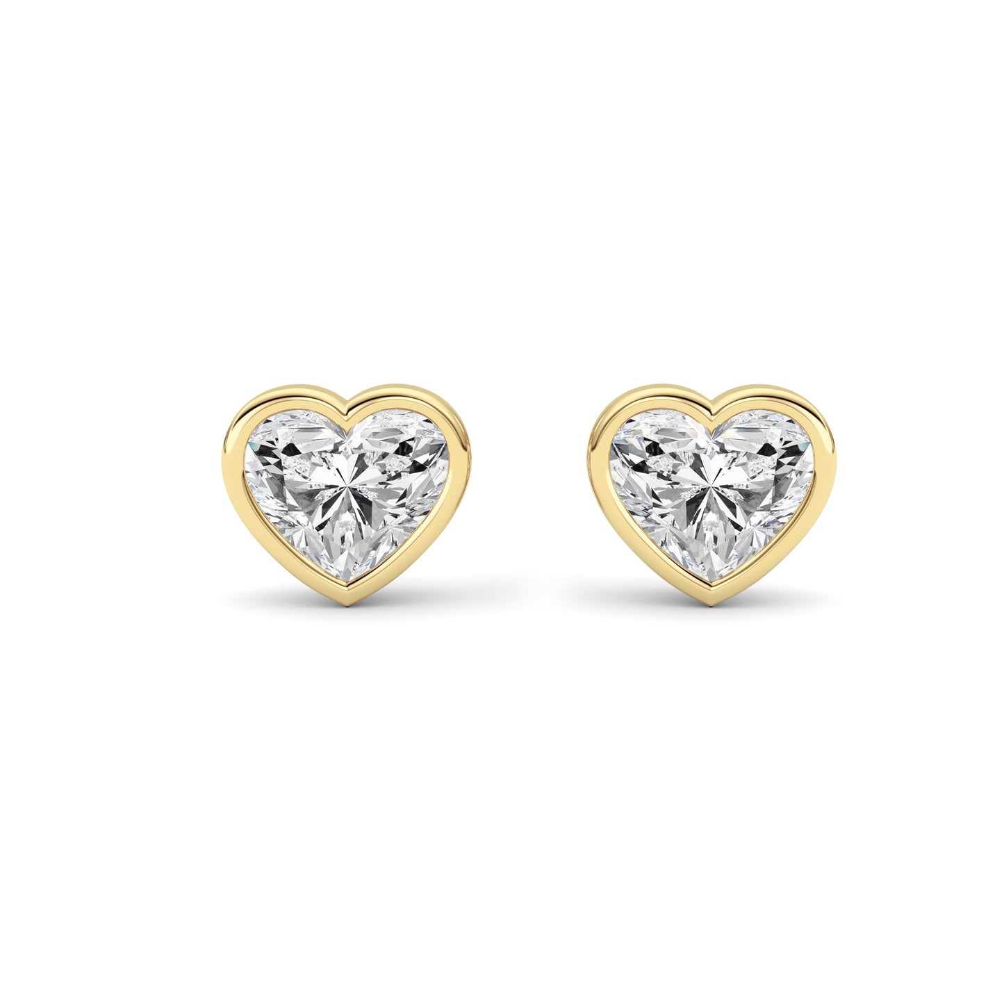 6Cttw Heart Shaped Lab Grown Diamond (F/VS ) StudEarrings in 14K Gold