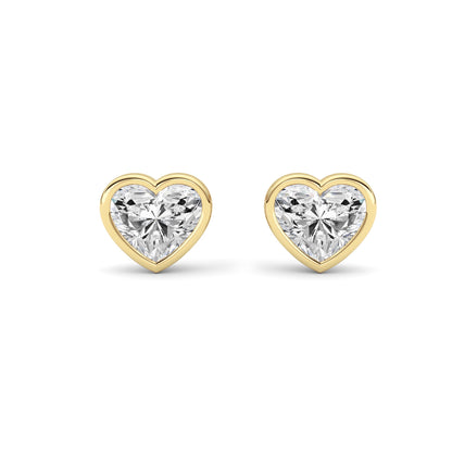 6Cttw Heart Shaped Lab Grown Diamond (F/VS ) StudEarrings in 14K Gold