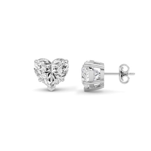 8Cttw Heart Shaped Lab Grown Diamond (F/VS ) StudEarrings in 14K Gold