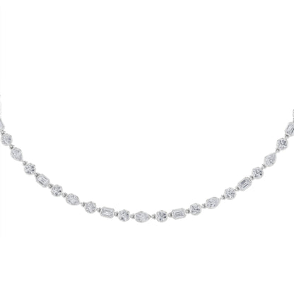 10.0ct Pear Shaped Lab Grown Diamond (F/VS) Necklace in 14K White Gold