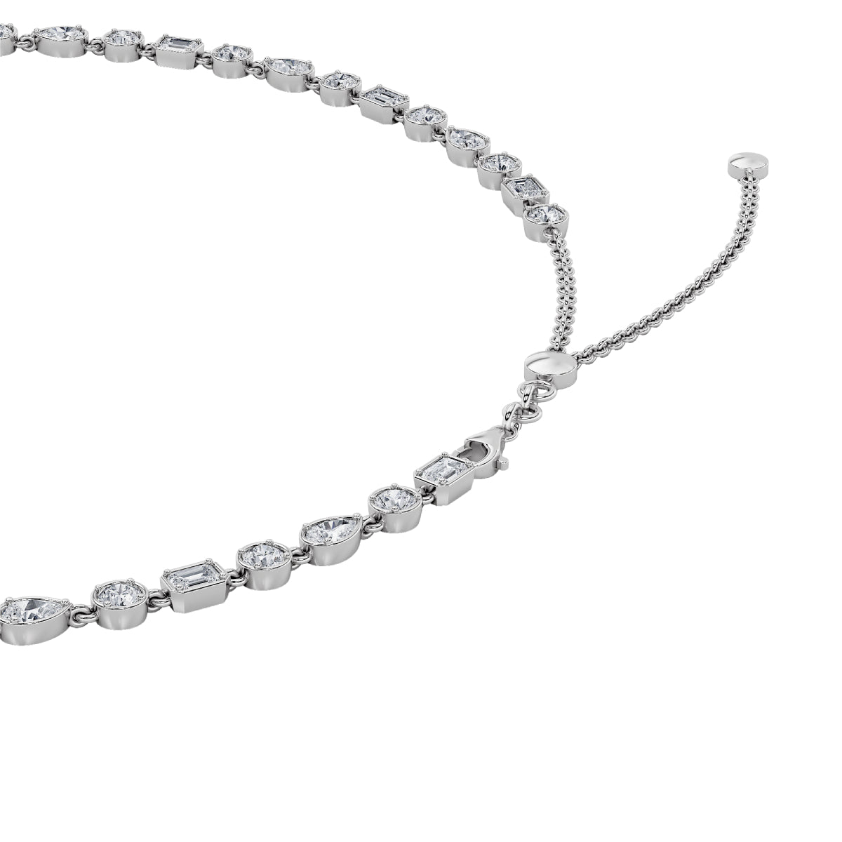 10.0ct Pear Shaped Lab Grown Diamond (F/VS) Necklace in 14K White Gold