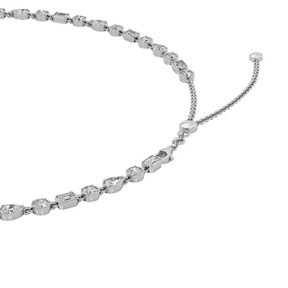 10.0ct Pear Shaped Lab Grown Diamond (F/VS) Necklace in 14K White Gold