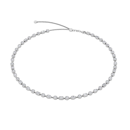 10.0ct Pear Shaped Lab Grown Diamond (F/VS) Necklace in 14K White Gold