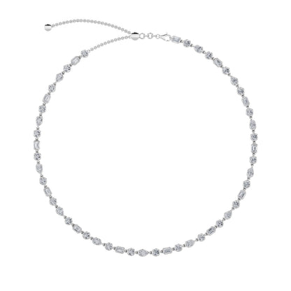 10.0ct Pear Shaped Lab Grown Diamond (F/VS) Necklace in 14K White Gold