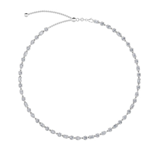 10.0ct Pear Shaped Lab Grown Diamond (F/VS) Necklace in 14K White Gold