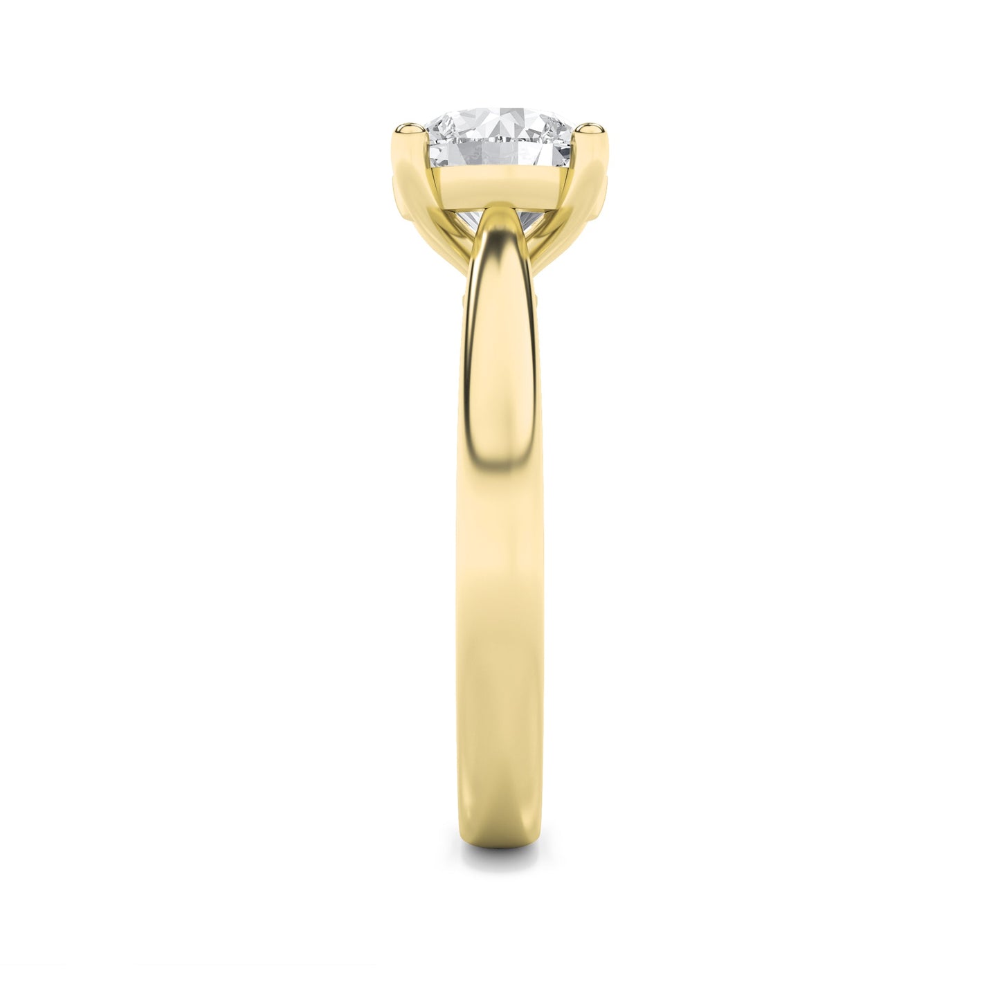 2.5Cttw Round Shaped Lab Grown Diamond (F/VS) Classic Shank Solitaire Engagement Ring in 14K Gold