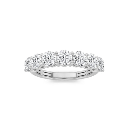 3Cttw Round Shaped Lab Grown Diamond (F/VS) Seven Stone Band Ring in 14K Gold