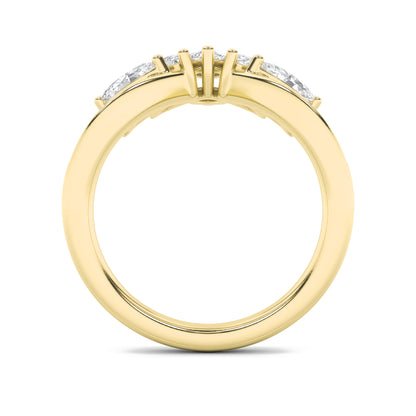 1.5Cttw Marquise Shaped Lab Grown Diamond (F/VS) Fancy Contour Ring in 14K Gold