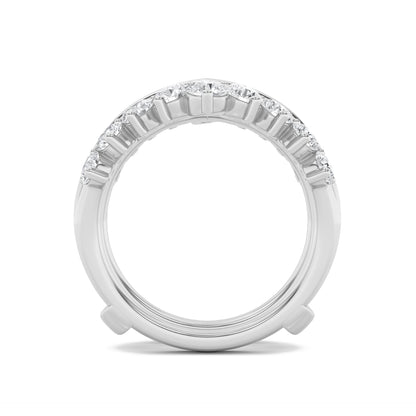 2Cttw Round Shaped Lab Grown Diamond (F/VS) Insert Jacket Ring in 14K Gold