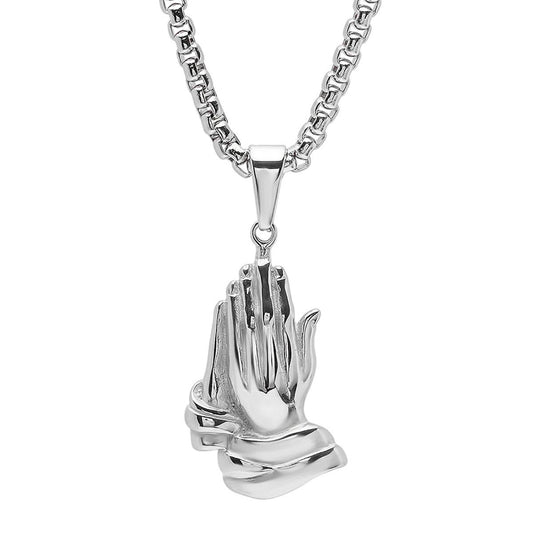 Bless Up Praying Hands Pendant