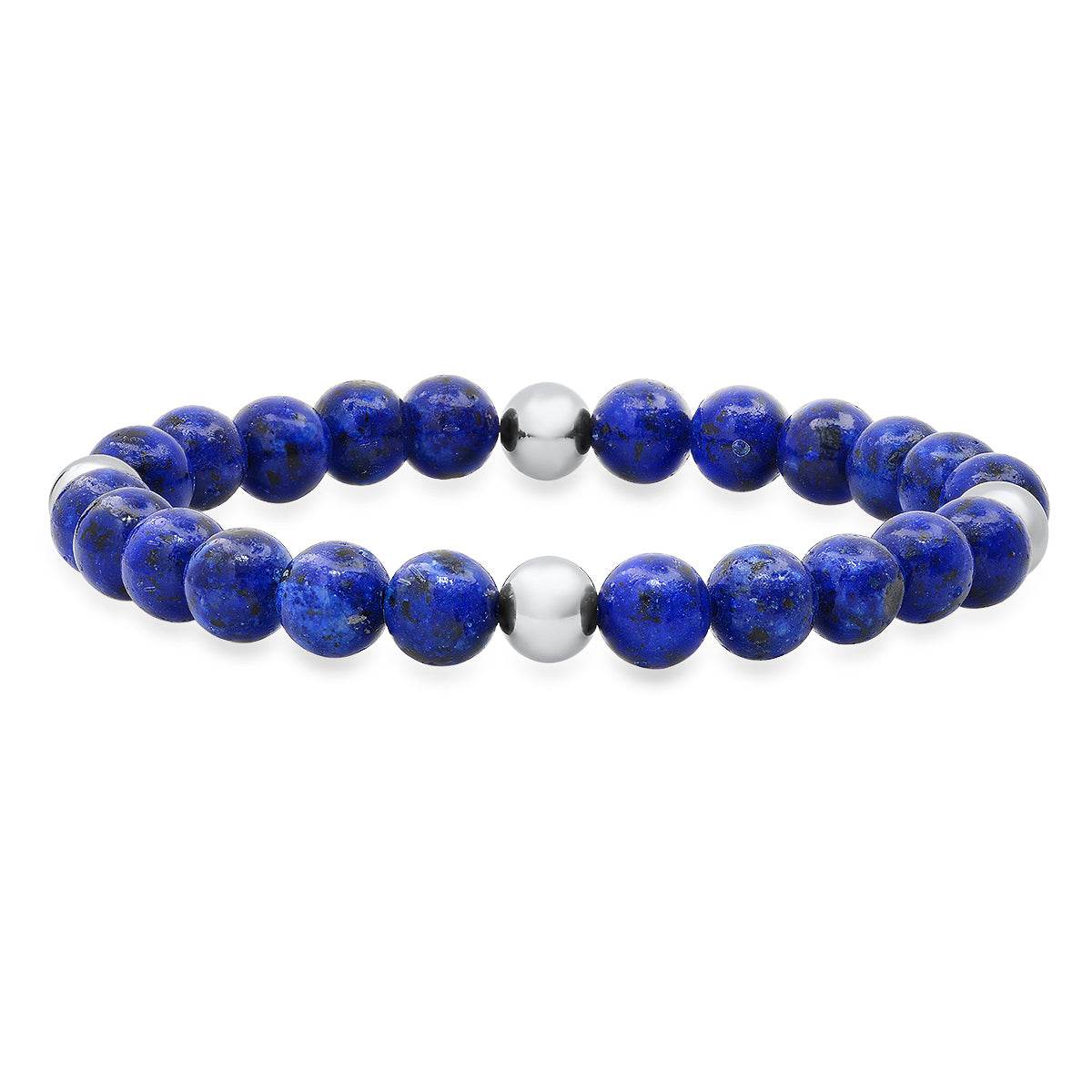 Lapis Beaded Stretch Bracelet