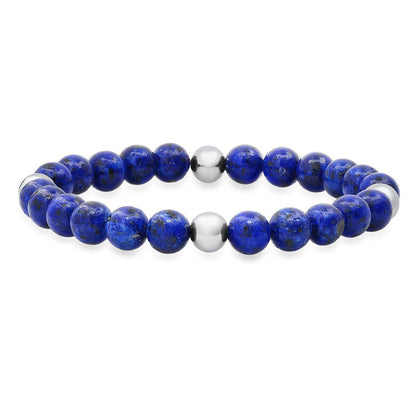 Lapis Beaded Stretch Bracelet