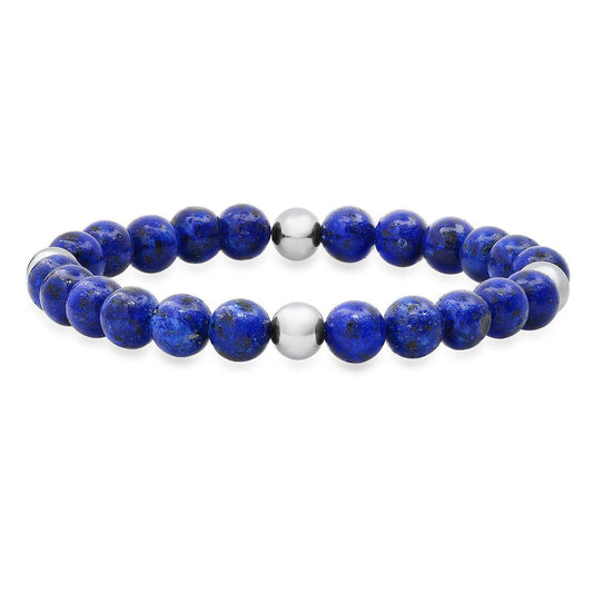 Lapis Beaded Stretch Bracelet