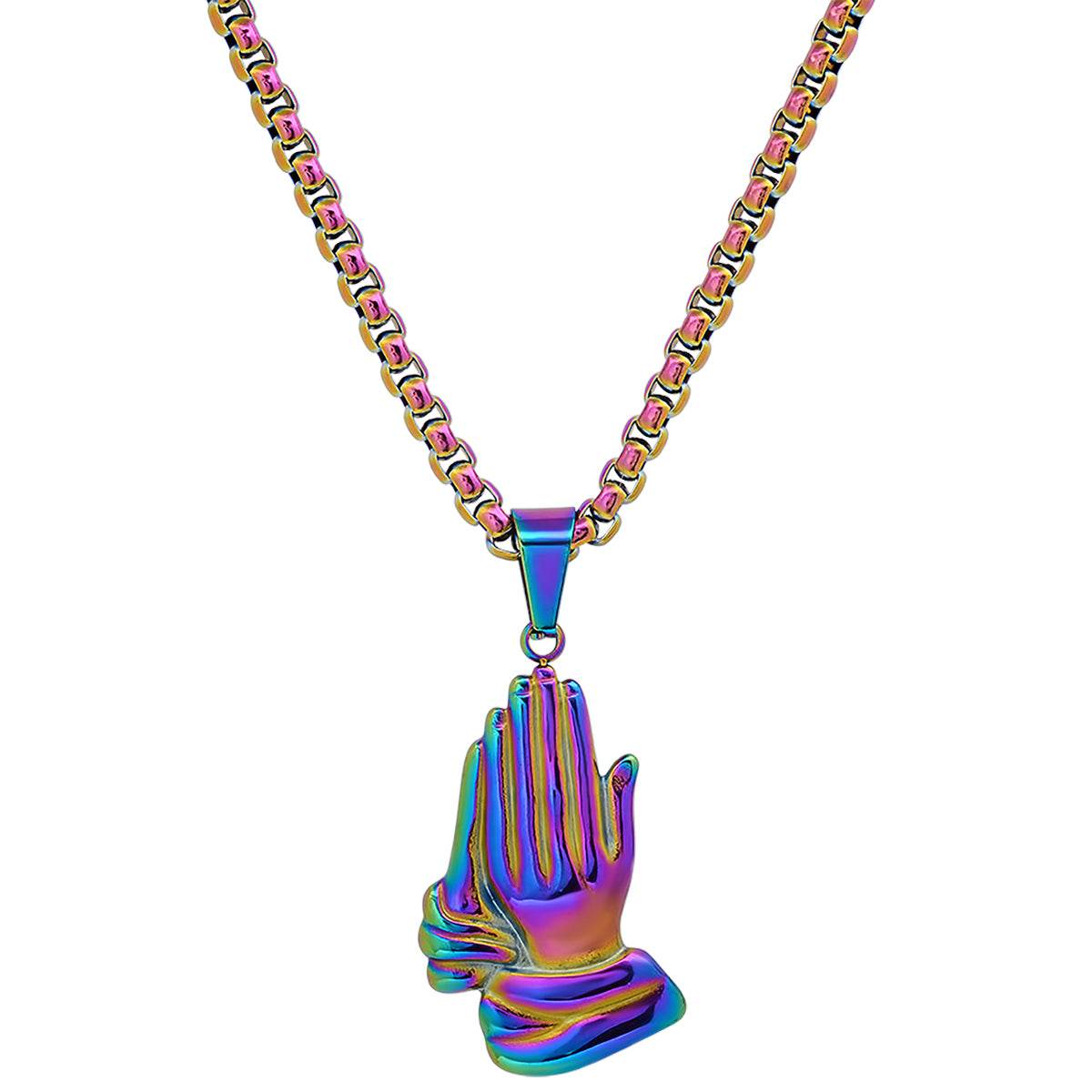 Bless Up Praying Hands Pendant