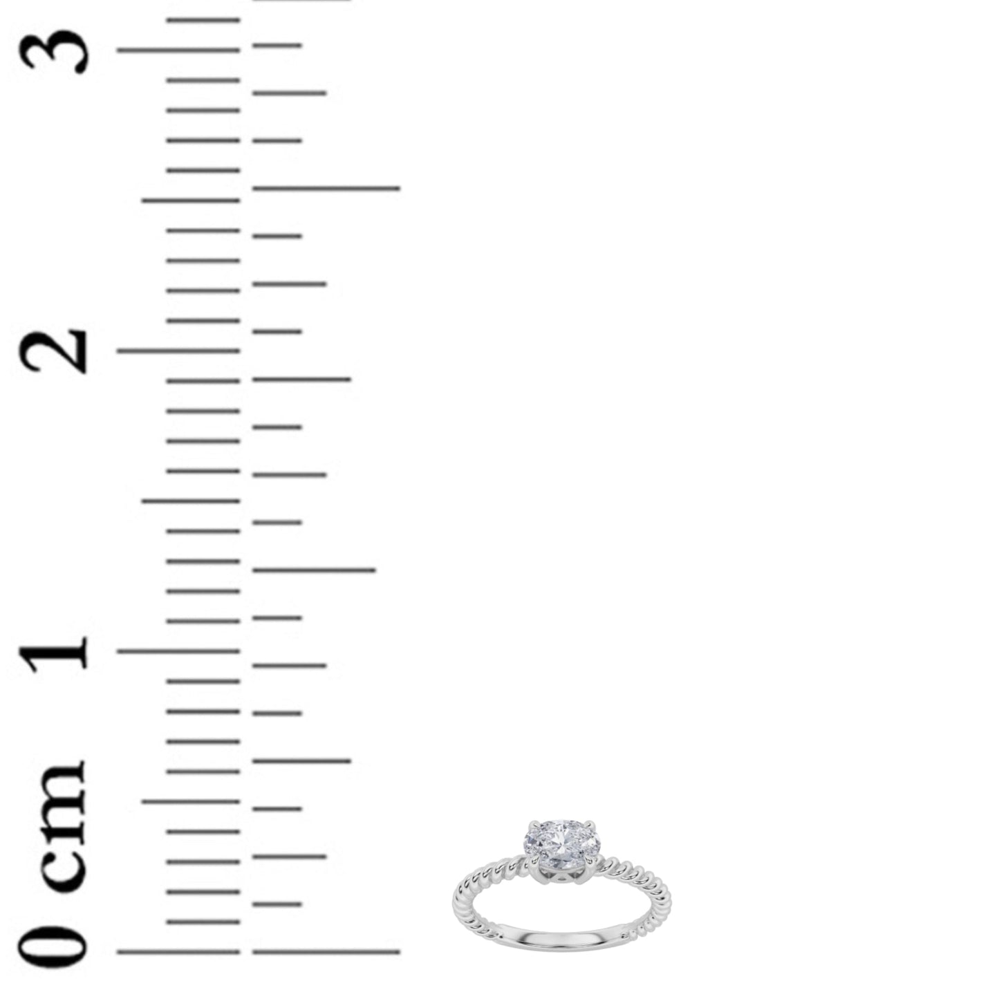 0.5Cttw Oval Shaped Lab Grown Diamond (F/VS) Petite Solitaire Engagement RING in 14K Gold