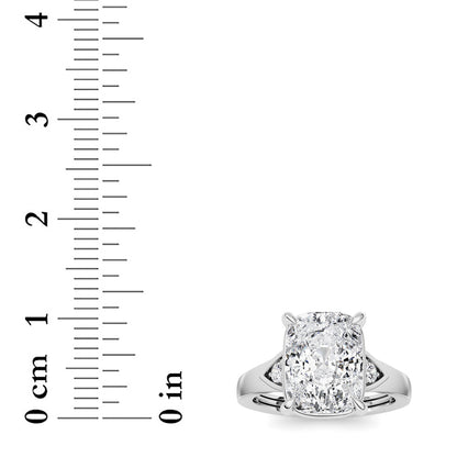 3.25Cttw ELongated Cushion Lab Grown Diamond (F/VS) Ring in 14K Gold