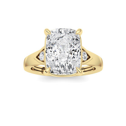 3.25Cttw ELongated Cushion Lab Grown Diamond (F/VS) Ring in 14K Gold
