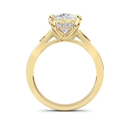 3.25Cttw ELongated Cushion Lab Grown Diamond (F/VS) Ring in 14K Gold