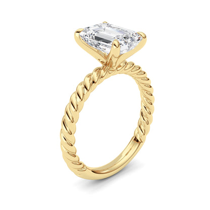 Emerald Lab Grown Diamond (F/VS ) Ring in 14K Gold