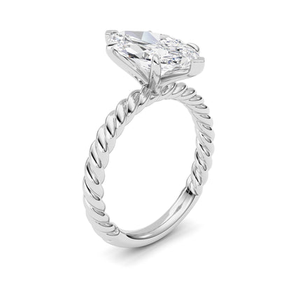 Marquise Lab Grown Diamond (F/VS ) Ring in 14K Gold