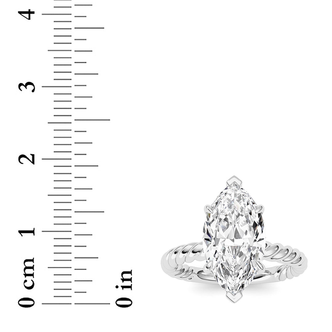 Marquise Lab Grown Diamond (F/VS ) Ring in 14K Gold