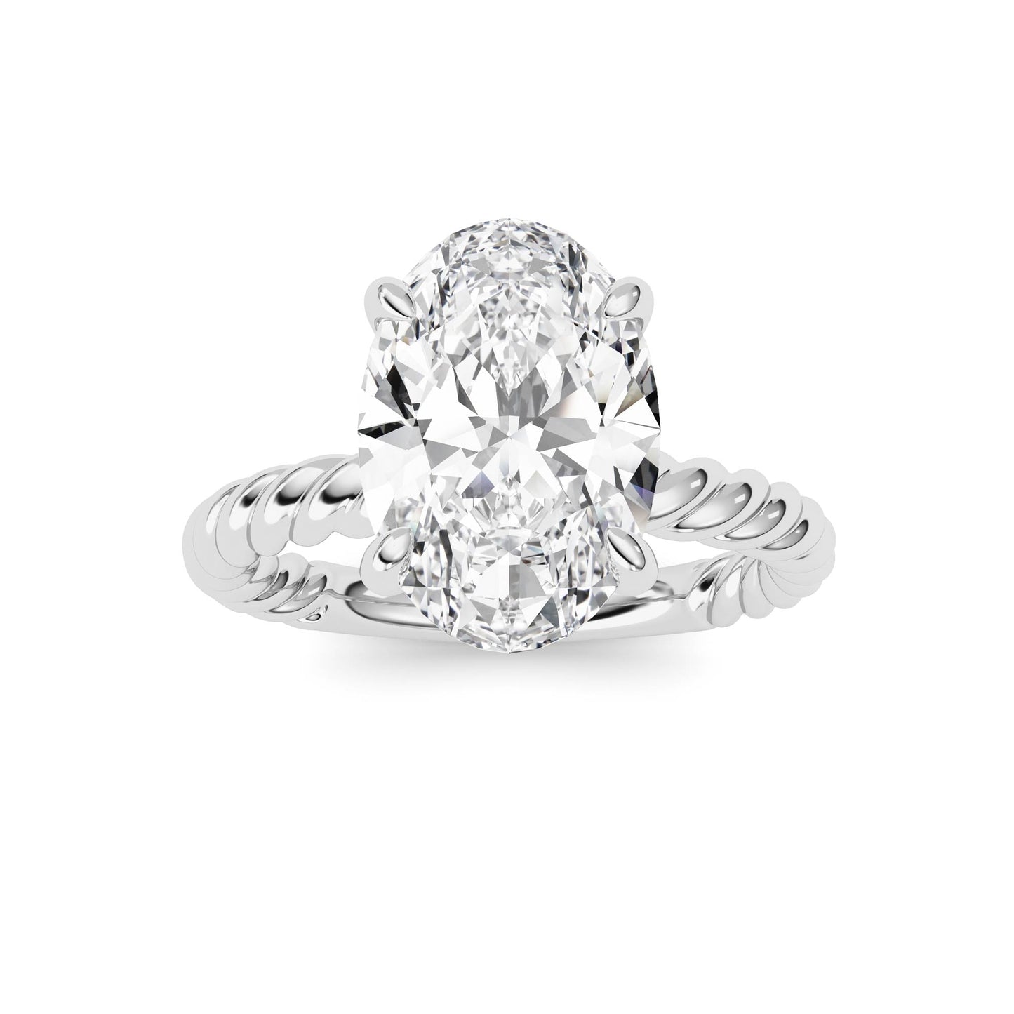 Oval Lab Grown Diamond (F/VS ) Ring in 14K Gold