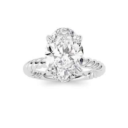 Oval Lab Grown Diamond (F/VS ) Ring in 14K Gold