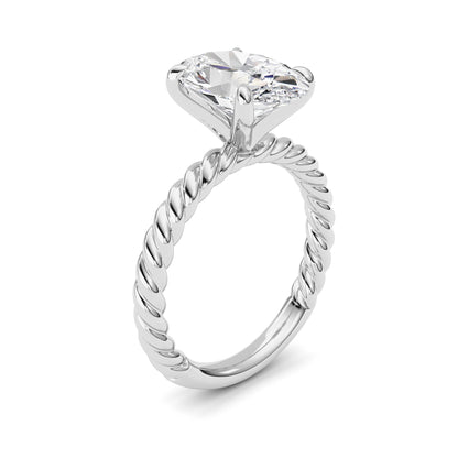 Oval Lab Grown Diamond (F/VS ) Ring in 14K Gold
