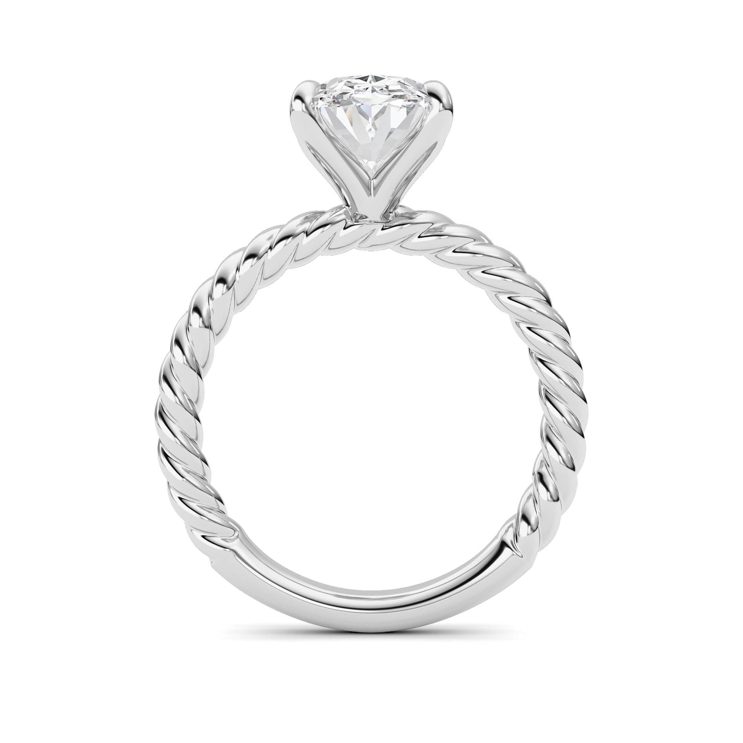 Oval Lab Grown Diamond (F/VS ) Ring in 14K Gold