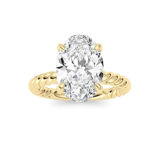 Oval Lab Grown Diamond (F/VS ) Ring in 14K Gold