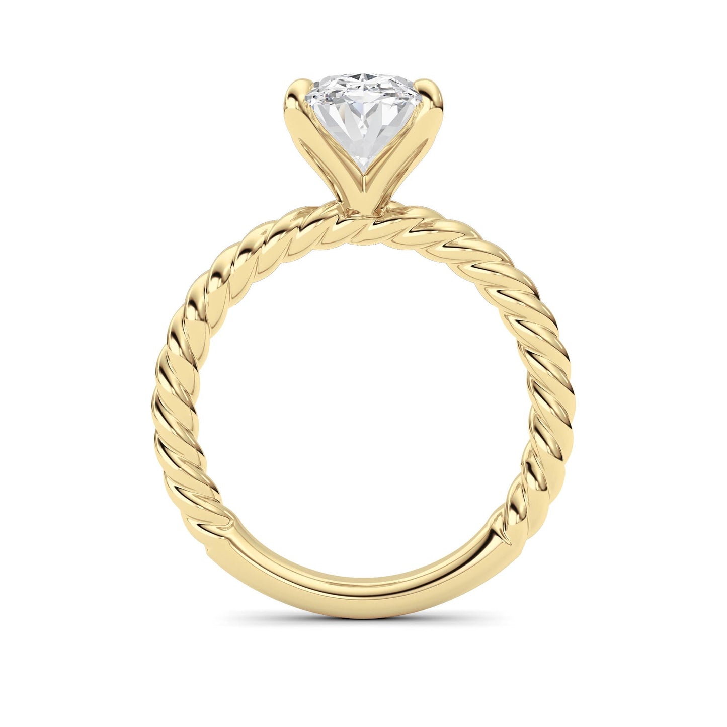 Oval Lab Grown Diamond (F/VS ) Ring in 14K Gold
