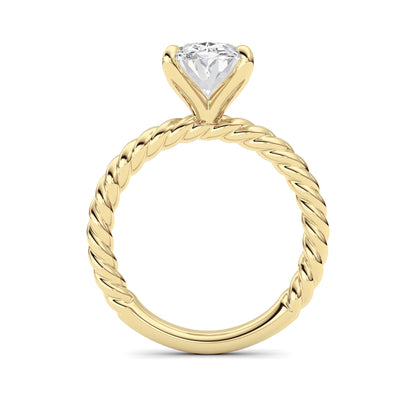 Oval Lab Grown Diamond (F/VS ) Ring in 14K Gold
