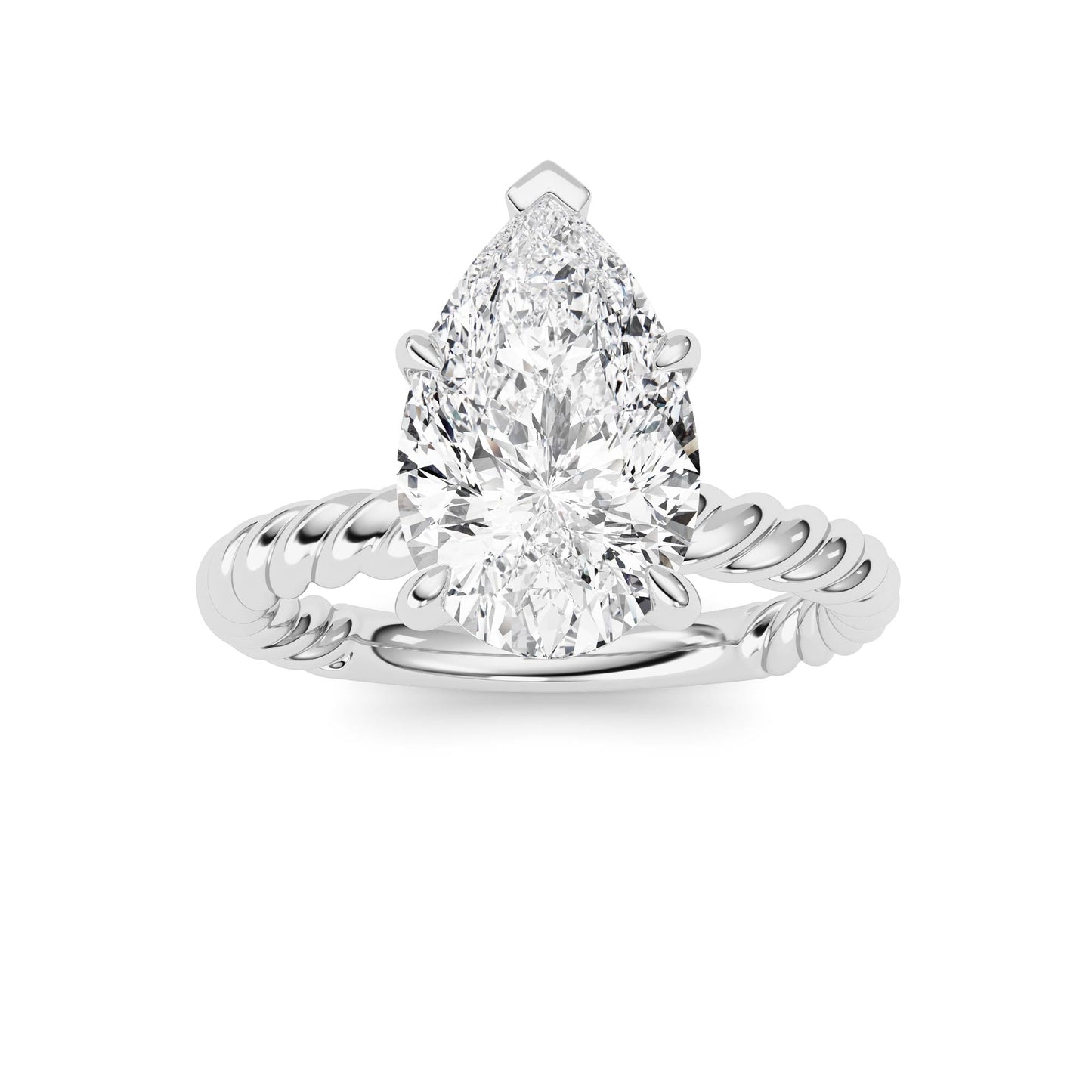 Pear Lab Grown Diamond (F/VS ) Ring in 14K Gold