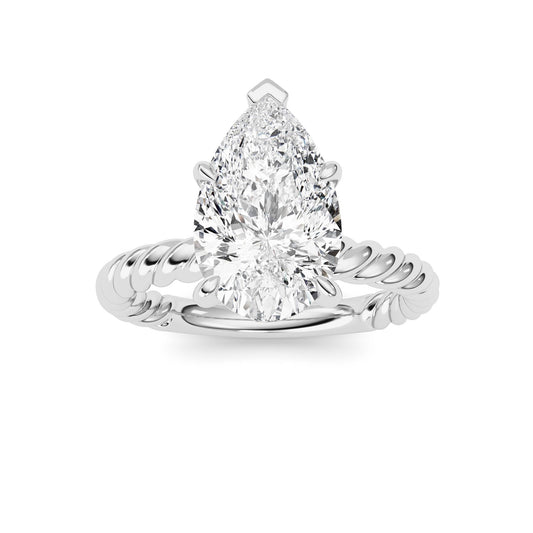 Pear Lab Grown Diamond (F/VS ) Ring in 14K Gold