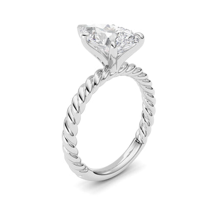Pear Lab Grown Diamond (F/VS ) Ring in 14K Gold