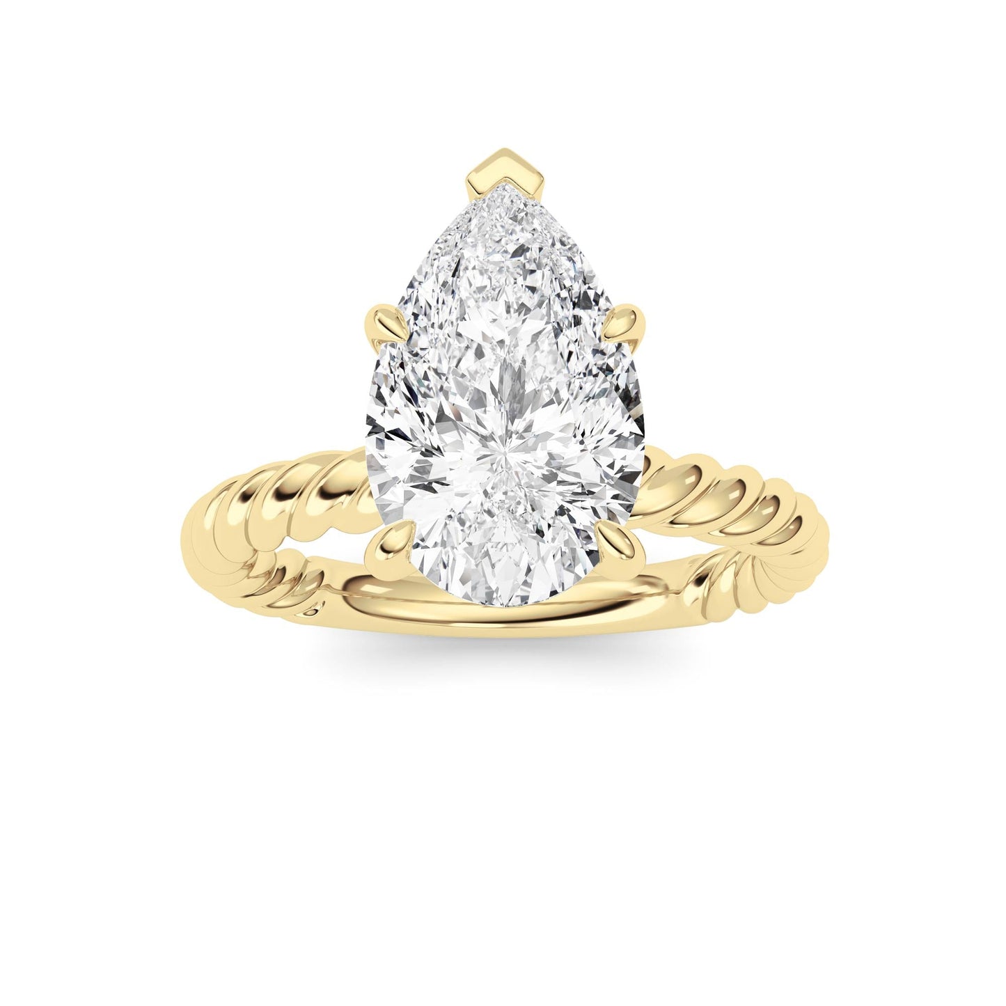 Pear Lab Grown Diamond (F/VS ) Ring in 14K Gold