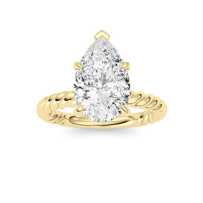 Pear Lab Grown Diamond (F/VS ) Ring in 14K Gold