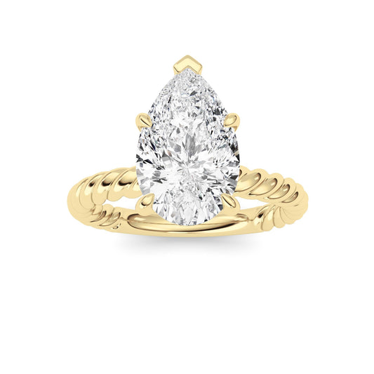 Pear Lab Grown Diamond (F/VS ) Ring in 14K Gold
