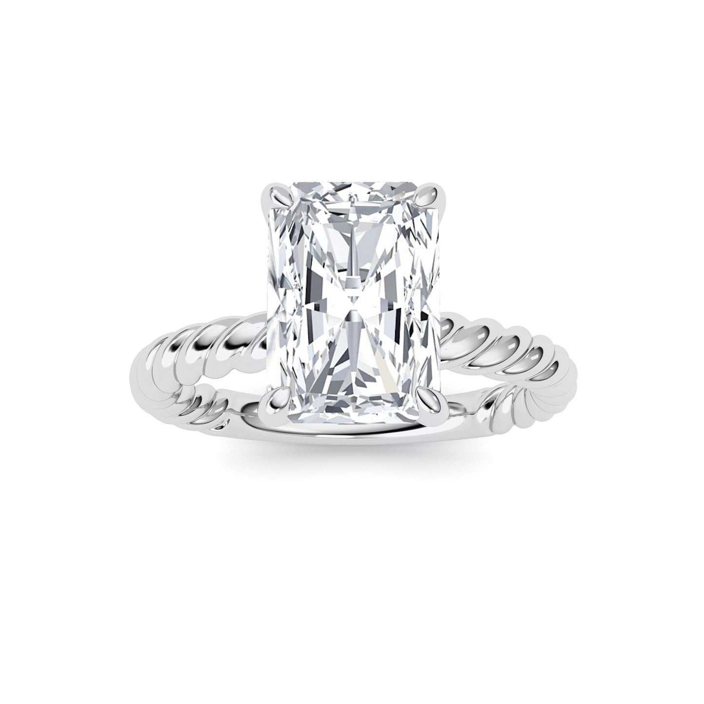Radiant Lab Grown Diamond (F/VS ) Ring in 14K Gold