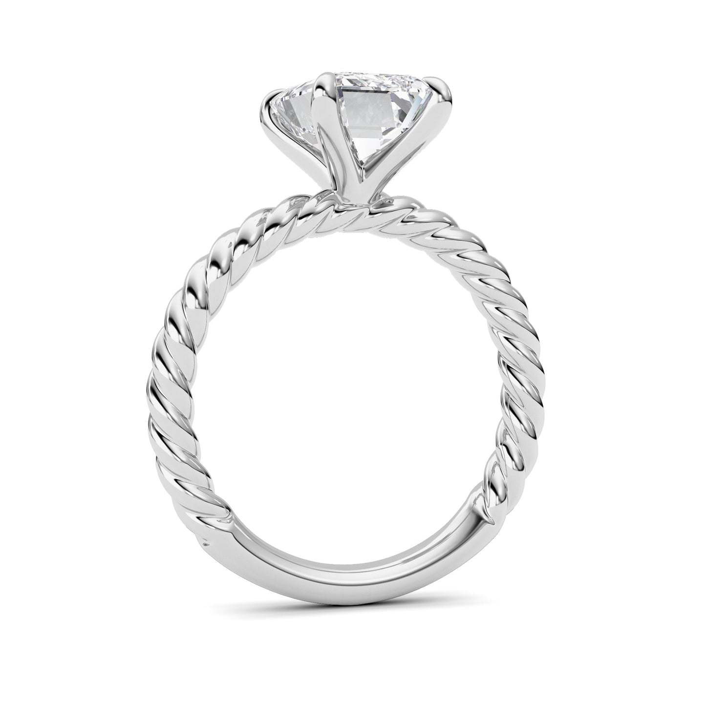 Radiant Lab Grown Diamond (F/VS ) Ring in 14K Gold