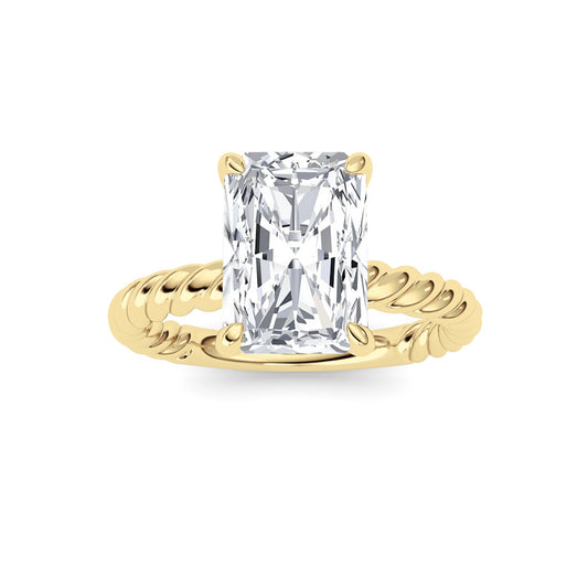 Radiant Lab Grown Diamond (F/VS ) Ring in 14K Gold