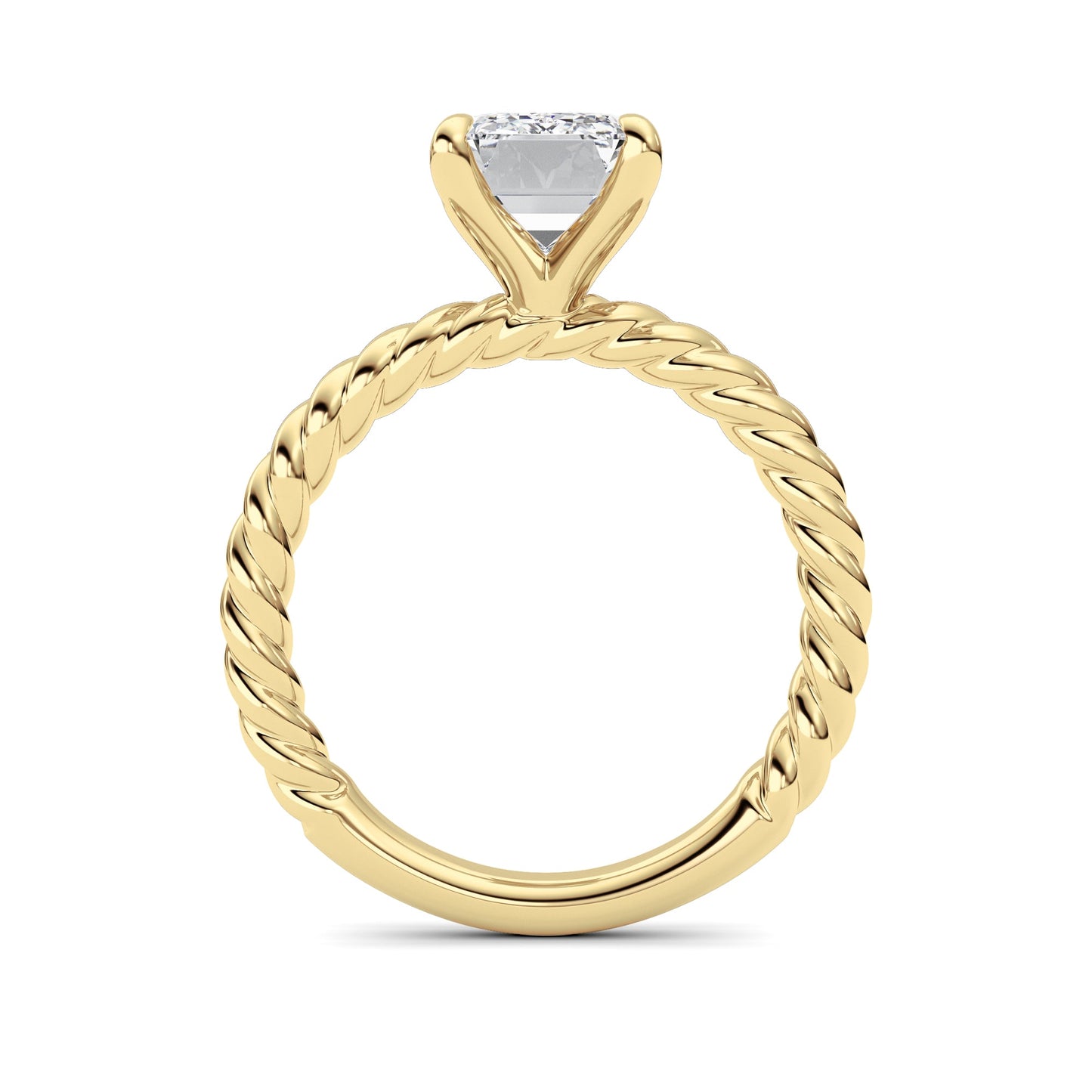 Radiant Lab Grown Diamond (F/VS ) Ring in 14K Gold