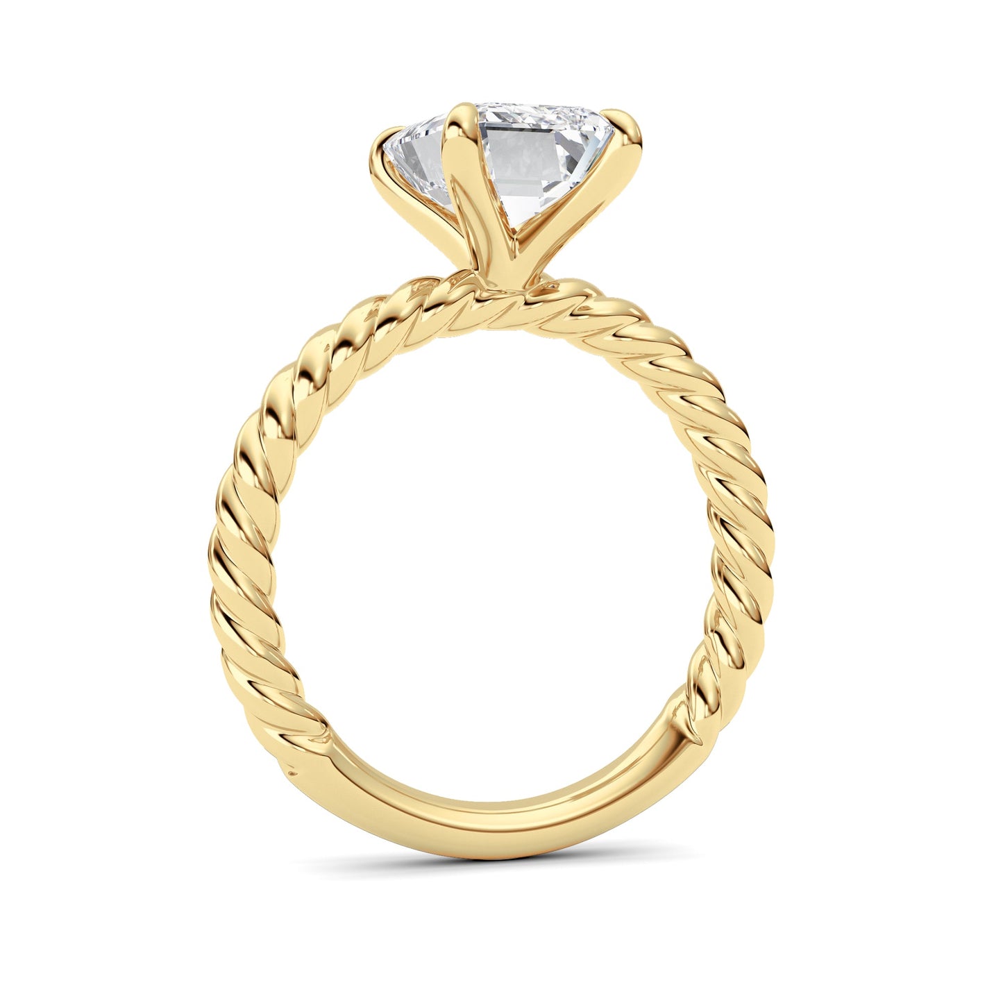 Radiant Lab Grown Diamond (F/VS ) Ring in 14K Gold