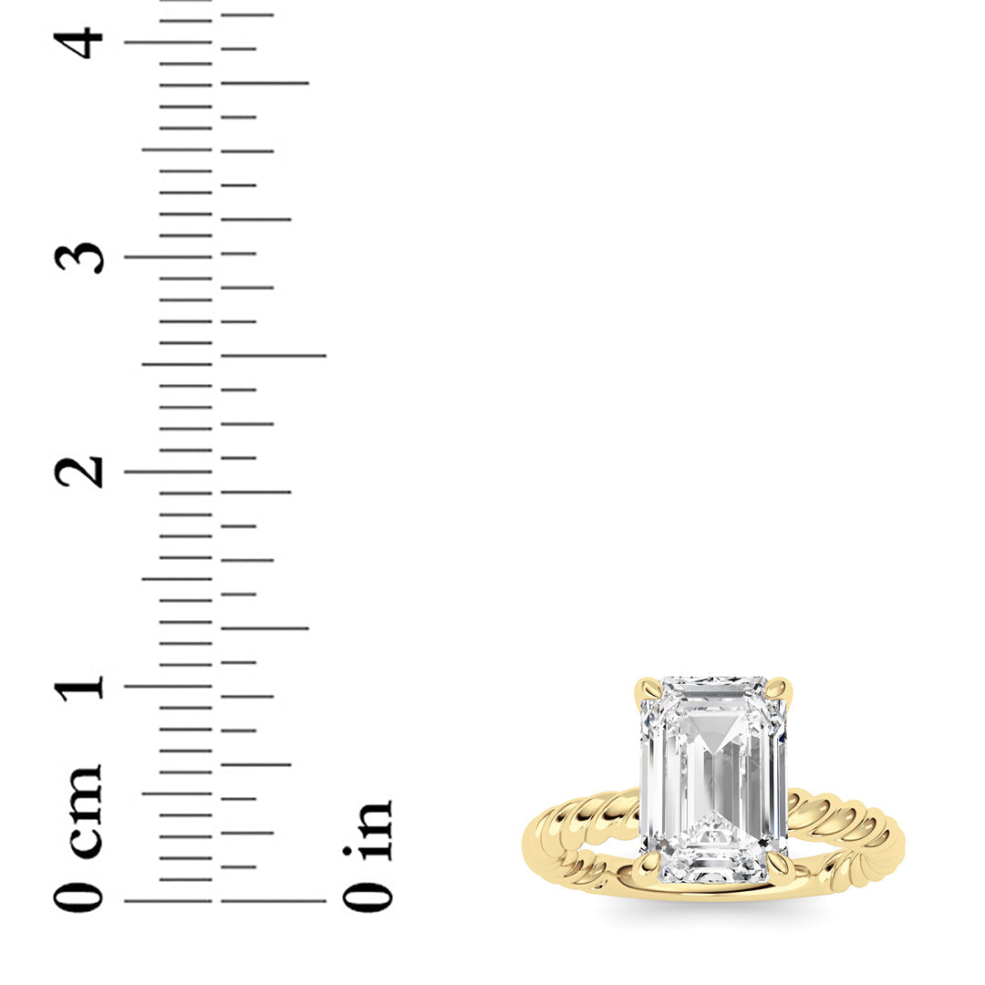Radiant Lab Grown Diamond (F/VS ) Ring in 14K Gold
