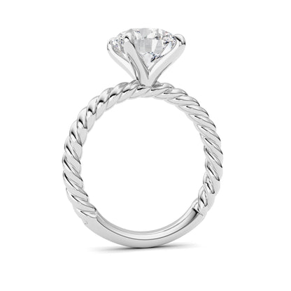 Round Lab Grown Diamond (F/VS ) Ring in 14K Gold
