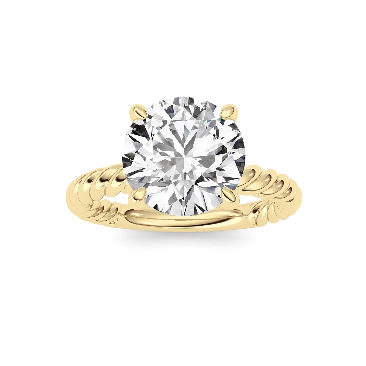 Round Lab Grown Diamond (F/VS ) Ring in 14K Gold